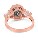 Three Stone Oval Natural Stone Trio Ring