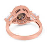 Three Stone Oval Natural Stone Trio Ring