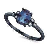 Oval Natural Stone Engagement Ring