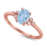 Oval Natural Stone Engagement Ring