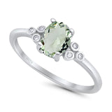 Oval Natural Stone Engagement Ring