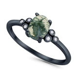 Oval Natural Stone Engagement Ring