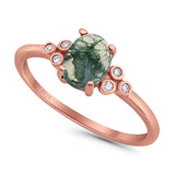 Oval Natural Stone Engagement Ring