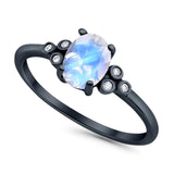 Oval Natural Stone Engagement Ring