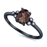 Oval Natural Stone Engagement Ring