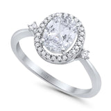 Oval Natural Stone Engagement Ring