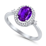 Oval Natural Stone Engagement Ring