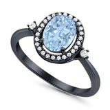 Oval Natural Stone Engagement Ring