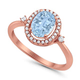 Oval Natural Stone Engagement Ring