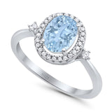 Oval Natural Stone Engagement Ring