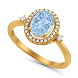 Oval Natural Stone Engagement Ring