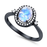 Oval Natural Stone Engagement Ring