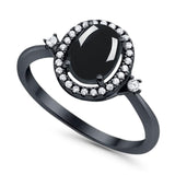 Oval Natural Stone Engagement Ring