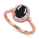 Oval Natural Stone Engagement Ring