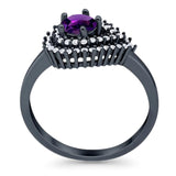 Round Natural Stone Wedding Ring