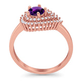 Round Natural Stone Wedding Ring