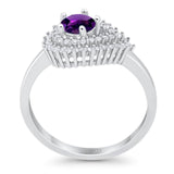 Round Natural Stone Wedding Ring