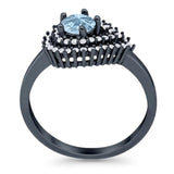 Round Natural Stone Wedding Ring