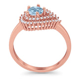 Round Natural Stone Wedding Ring