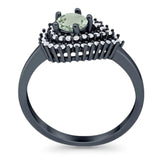 Round Natural Stone Wedding Ring