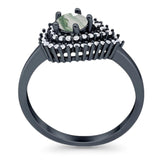 Round Natural Stone Wedding Ring