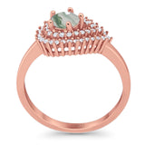 Round Natural Stone Wedding Ring