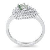 Round Natural Stone Wedding Ring