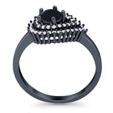 Round Natural Stone Wedding Ring