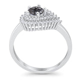 Round Natural Stone Wedding Ring