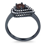 Round Natural Stone Wedding Ring