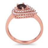 Round Natural Stone Wedding Ring