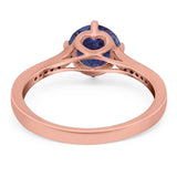 Art Deco Round Natural Stone Wedding Ring