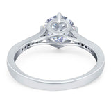 Art Deco Round Natural Stone Wedding Ring