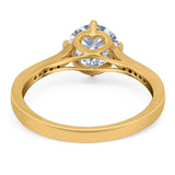 Art Deco Round Natural Stone Wedding Ring