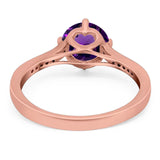 Art Deco Round Natural Stone Wedding Ring