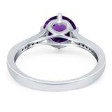 Art Deco Round Natural Stone Wedding Ring