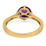 Art Deco Round Natural Stone Wedding Ring