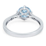 Art Deco Round Natural Stone Wedding Ring