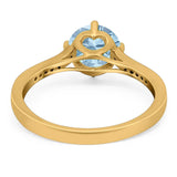 Art Deco Round Natural Stone Wedding Ring