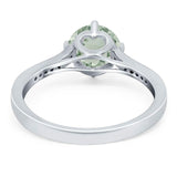 Art Deco Round Natural Stone Wedding Ring