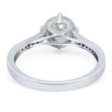 Art Deco Round Natural Stone Wedding Ring