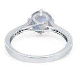 Art Deco Round Natural Stone Wedding Ring