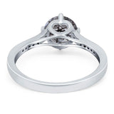 Art Deco Round Natural Stone Wedding Ring