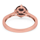 Art Deco Round Natural Stone Wedding Ring