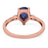 Pear Teardrop Natural Stone Wedding Ring