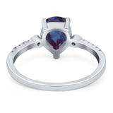 Pear Teardrop Natural Stone Wedding Ring