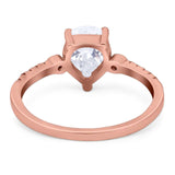 Pear Teardrop Natural Stone Wedding Ring