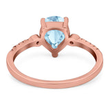 Pear Teardrop Natural Stone Wedding Ring