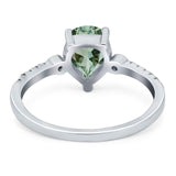 Pear Teardrop Natural Stone Wedding Ring