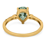 Pear Teardrop Natural Stone Wedding Ring